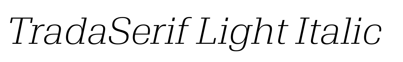 TradaSerif Light Italic